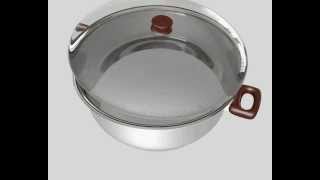 A High Detailed Saucepan Cooker Or Stewpot With Gl Lid Cover Animation