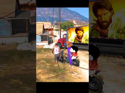 Shinchan😂 found AlluArjun RAAKA😱 Container Stoled By Monster🐒 #gta5 #shorts #gta5telugu #alluarjun
