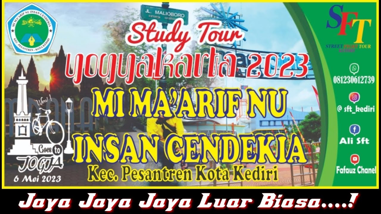 Study Tour Yogyakarta 2023 MI Ma'arif NU Insan Cendekia Betet Kec. Pesantren Kota Kediri