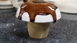 Melting Glass on Ceramic Mushrooms - Experimental