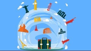 Prezi template which take you to the most famous places