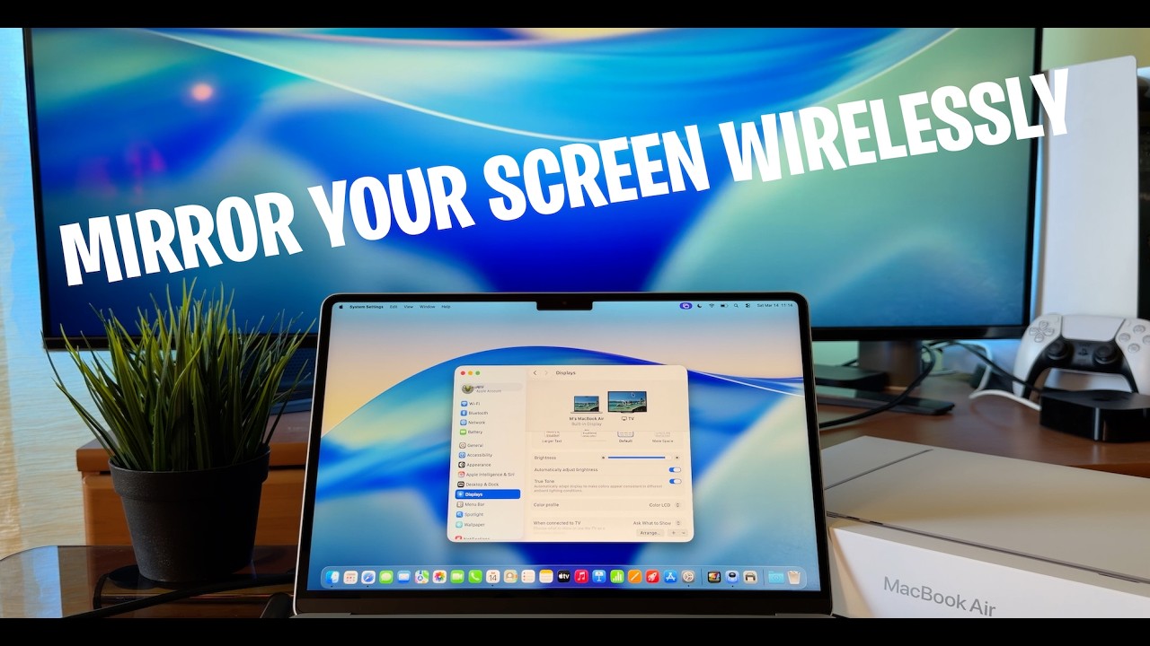 How to Mirror MacBook Air M5 to TV Wirelessly - YouTube