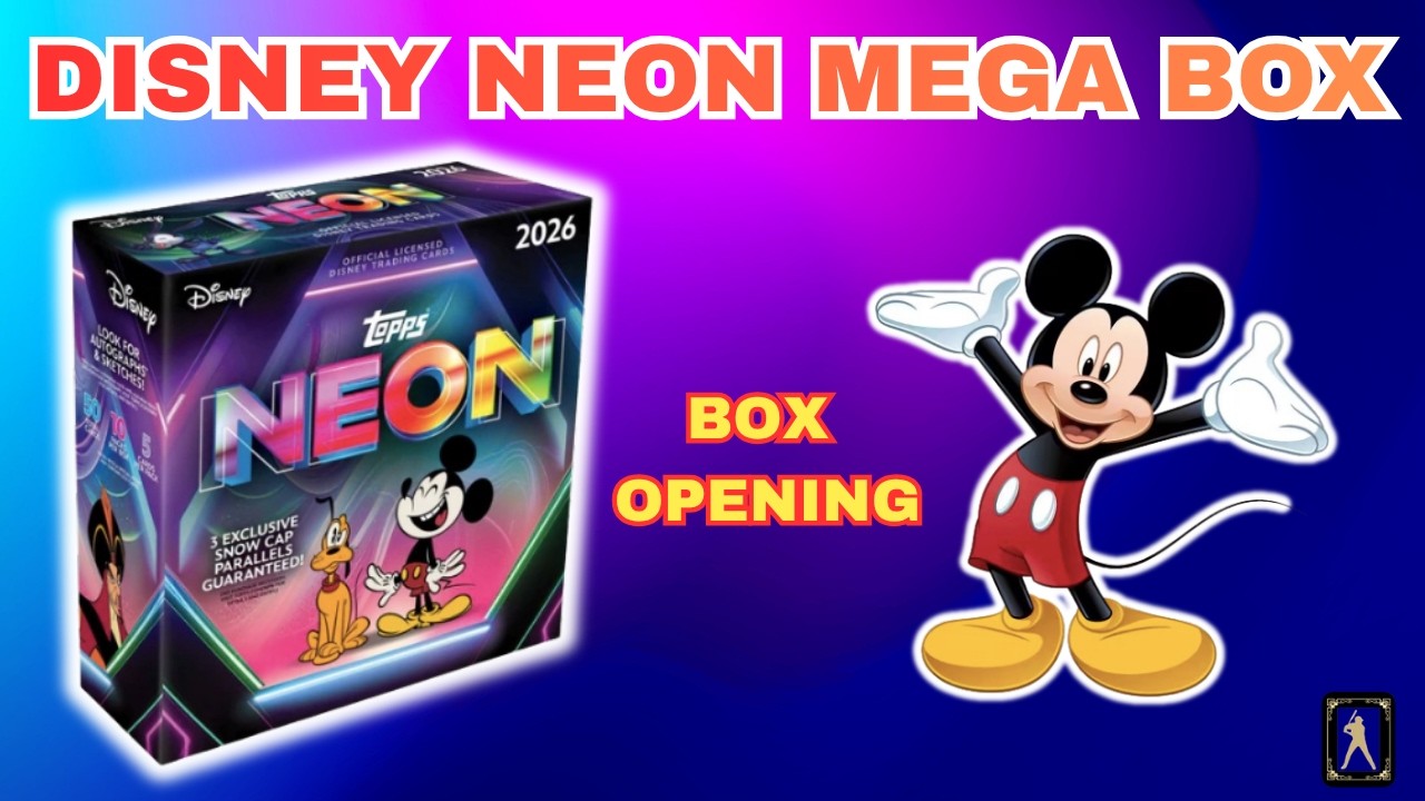 Ripping a NEW 2026 Topps Disney Neon Mega Box! (Massive Hits