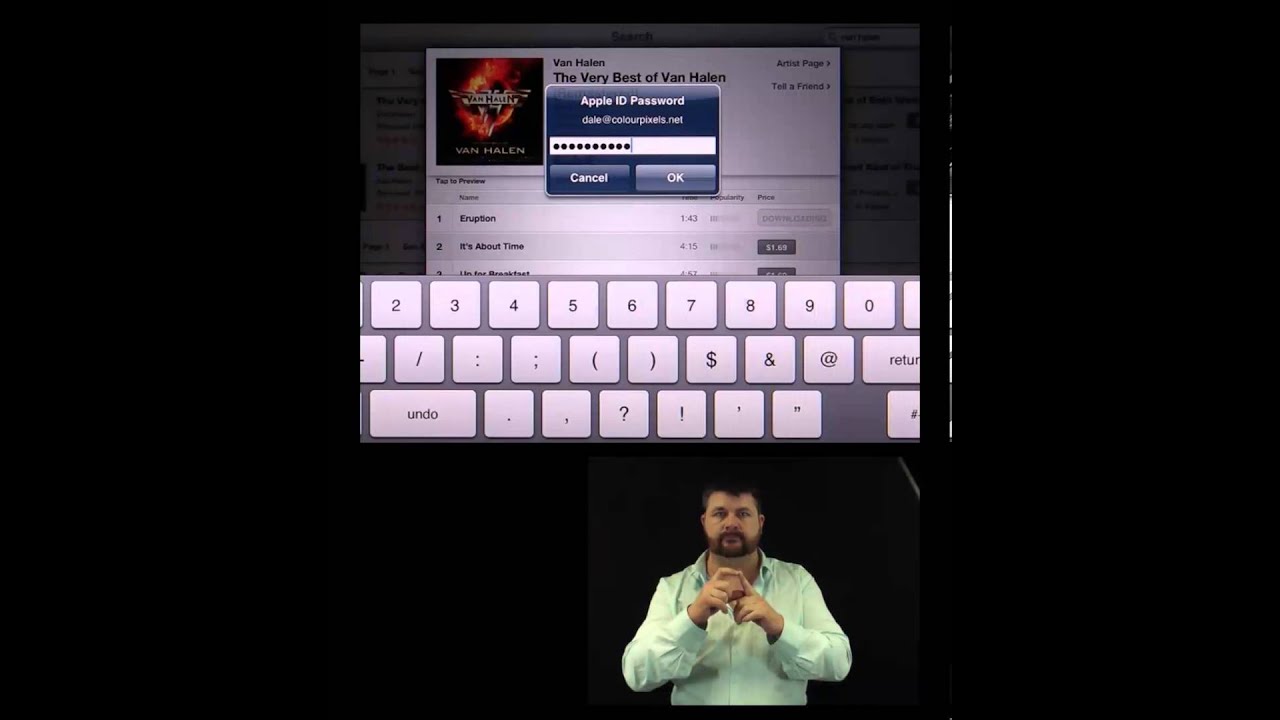 iPad iTunes Auslan Translation