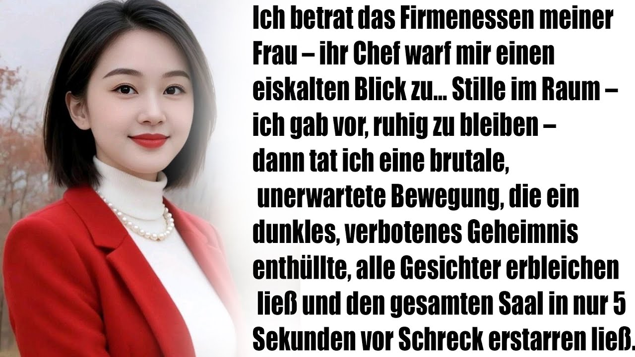 „Beim Firmen-Dinner meiner Frau: Ihr Chef starrte mich eiskalt an… alle schwiegen“