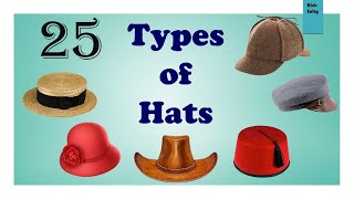 25 Different Types of Hats | Stylish Hats with Pictures | Hat Vocabulary |Hats Names - Kids Entry screenshot 2