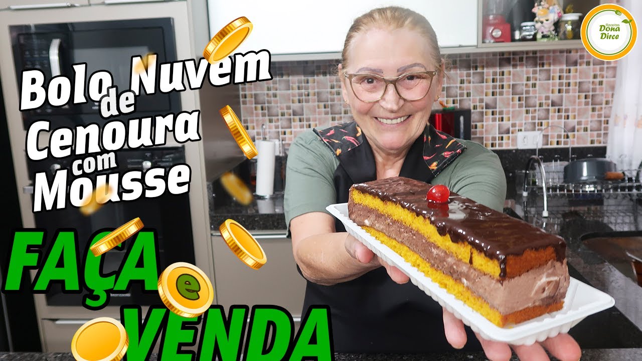 💰FAÇA E VENDA💰 UMA NUVEM DE CHOCOLATE PRA VOCÊ | BOLO DE CENOURA COM CHOCOLATE | MOUSSE DE CHOCOLATE