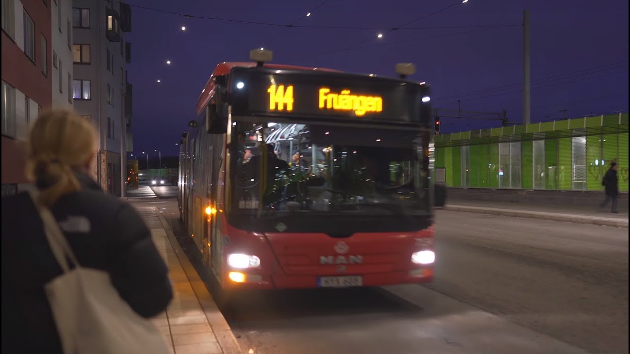 Sweden, Stockholm, bus 144 night ride from Älvsjö to Fruängen