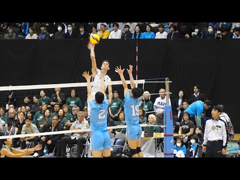 4K 全米一ハワイ大学vs日本一筑波大学 第3セット #柳田歩輝 #牧大晃 大学男子バレーボール 2023