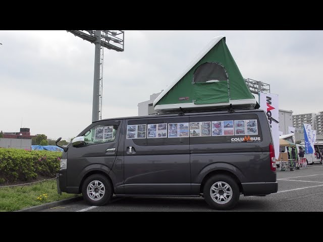 4K動画】【2017年最新型】キャンピングカー（普通車）ルーフテント