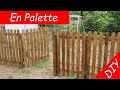 création d'une barrière (clôture) en bois de palette très simple et efficace, gratuit, DIY