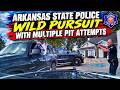 NO SEATBELT & MARIJUANA leads to dangerous pursuit - Arkansas State Police attempt multiple PIT's