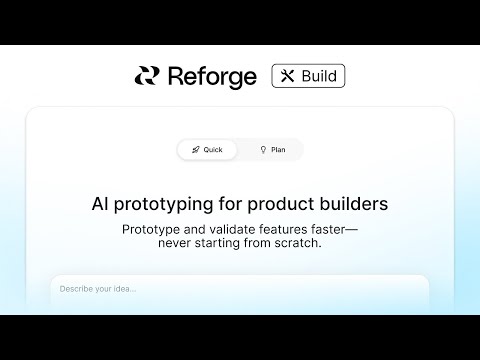 Reforge – AI prototyping for product builders video preview 2