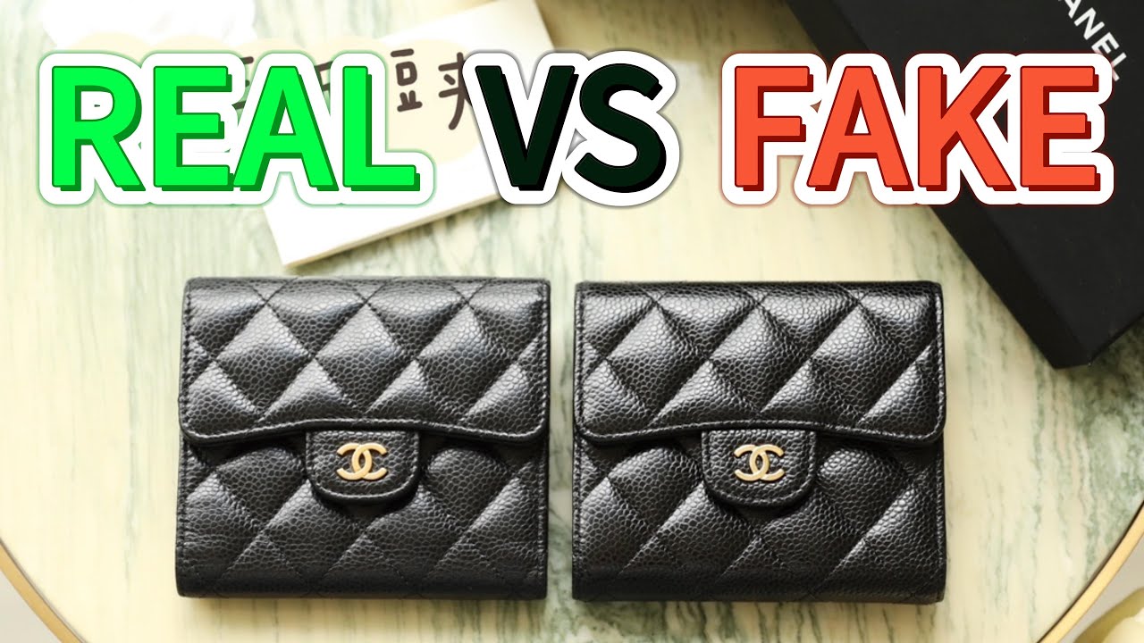 REAL VS FAKE Chanel Classic Small Flap Wallet