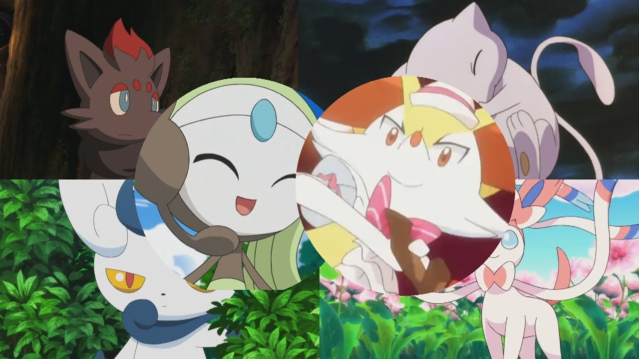 Sylveon , Meowstic , Meloetta, Zorua, Mew & Braixen - AMV - Waves