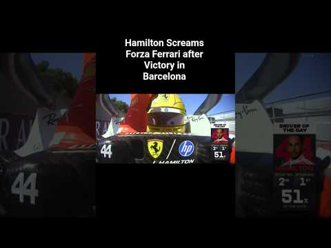 Video Hamilton Screams Forza Ferrari for the First Time after Victory in Barcelona
