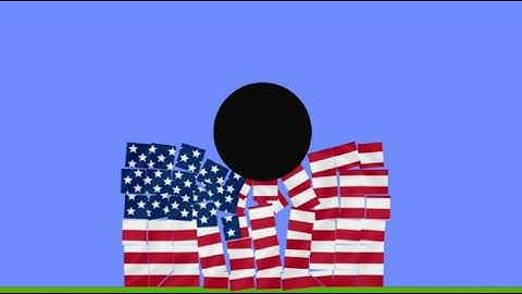 Falling Ball vs Flags - Crash Test