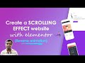 Create a scrolling effect website with elementor