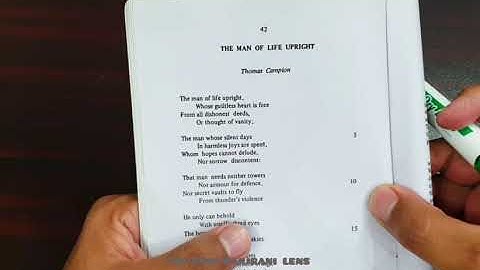 The Man of life Upright | XII English | Lecture  No 2| Thomas Campion | BIE Karachi | Explanation |