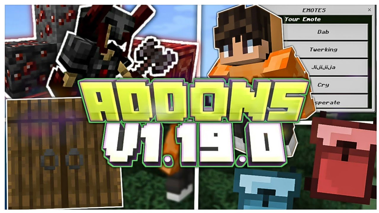 TOP 5 MEJORES MODS/ADDONS SURVIVAL PARA MINECRAFT PE 1.19 - YouTube
