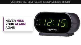 Amazon Basics Small Digital Oval Alarm Clock with LED Display, Nightlight, Snooze Function & screenshot 3