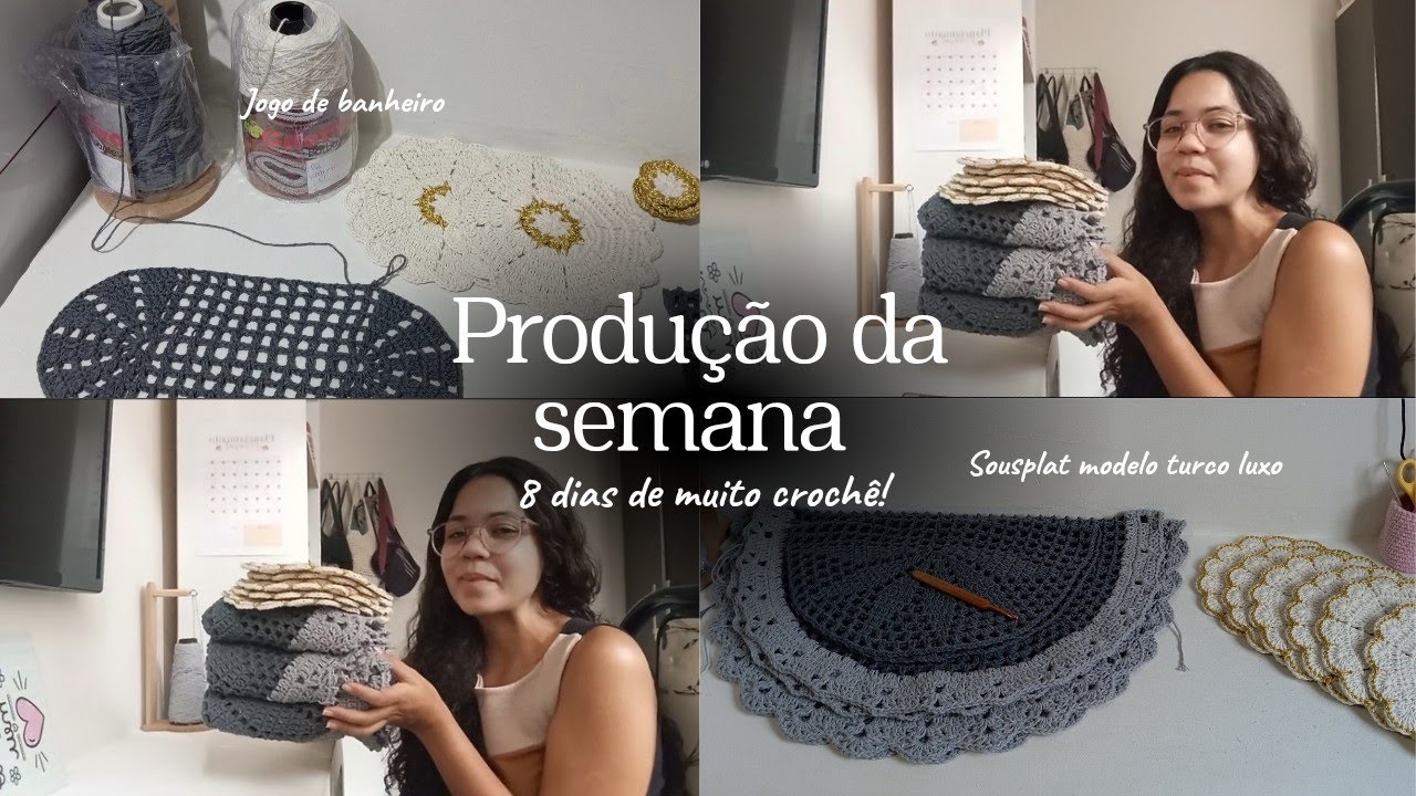 TUDO O QUE PRODUZIR EM 8 DIAS 🧶🩷