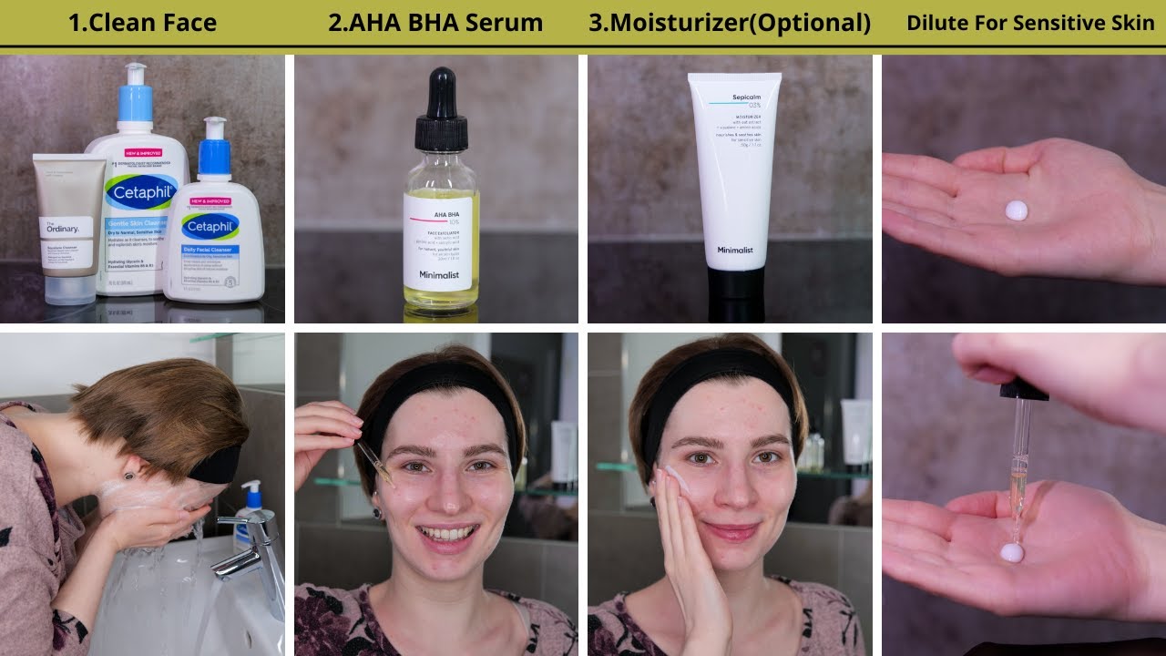 How to use Minimalist 10% AHA BHA Serum - YouTube