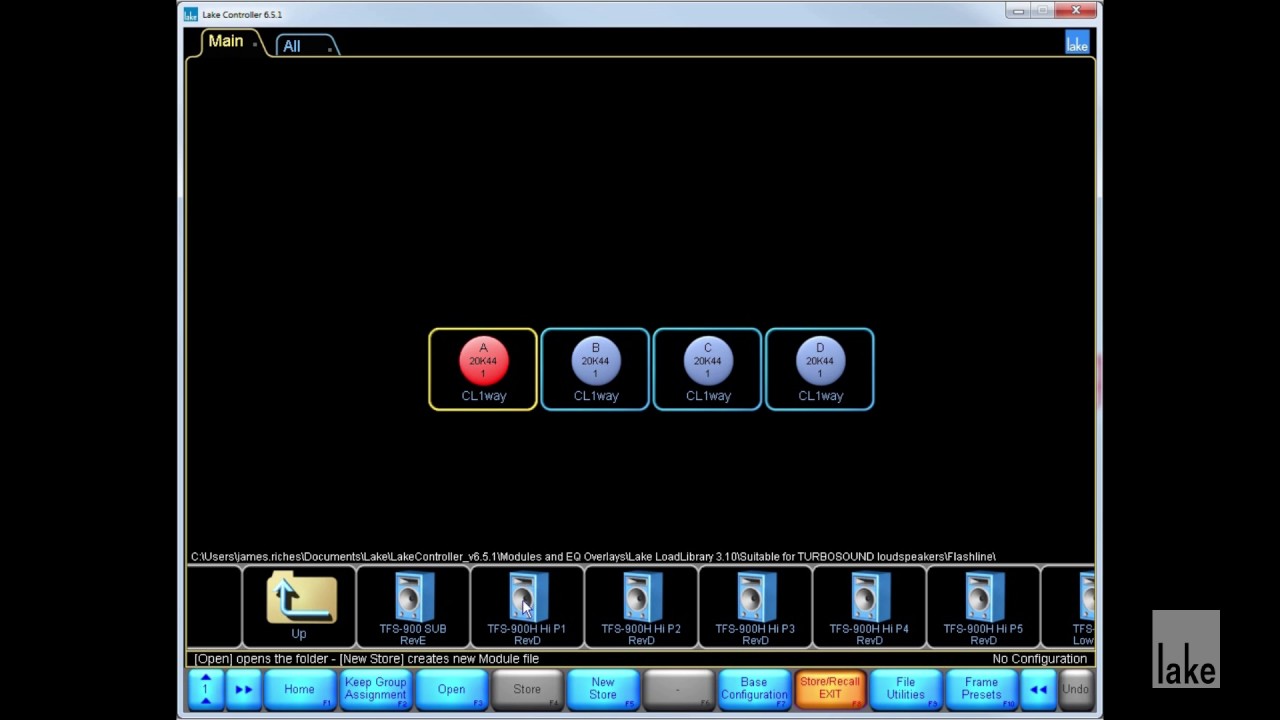 LAKE Recalling A Module Preset