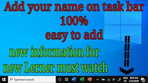how to add name on task bar |by the pc |
