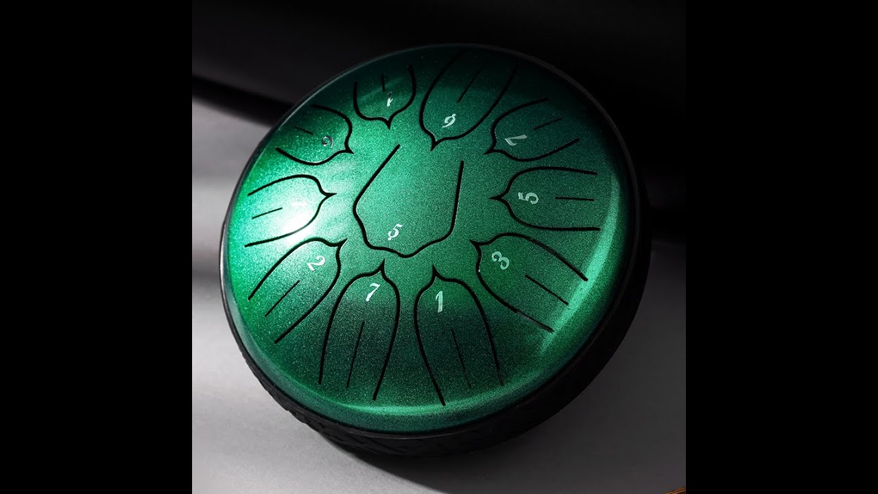 HLURU® Huashu Lotus Alloy Steel Tongue Drum 6'' 11 Tone D Key 6