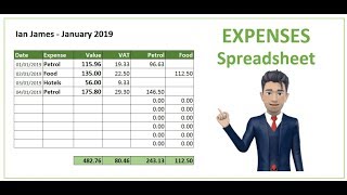 Expenses in Excel  Tutorial  [Create it in just 12 minutes]
