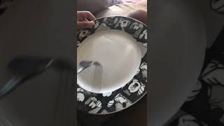 Scraping a plate for 5 seconds