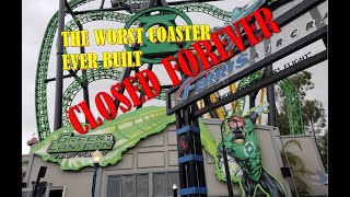 Worst Coaster Ever Built is Closed Forever: Green Lantern First Flight at Six Flags Magic Mountain