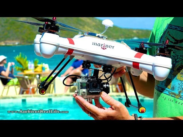 WORLD’S FIRST!  ‘Mariner’ Drone with WATERPROOF GIMBAL, FPV & filming in 4K from BVI, CARIBBEAN!