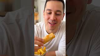 Golden &amp; Crispy: The Ultimate Spring Roll &amp; Fries Combo! 🍟✨#SpringRolls #FrenchFries #Foodie #food
