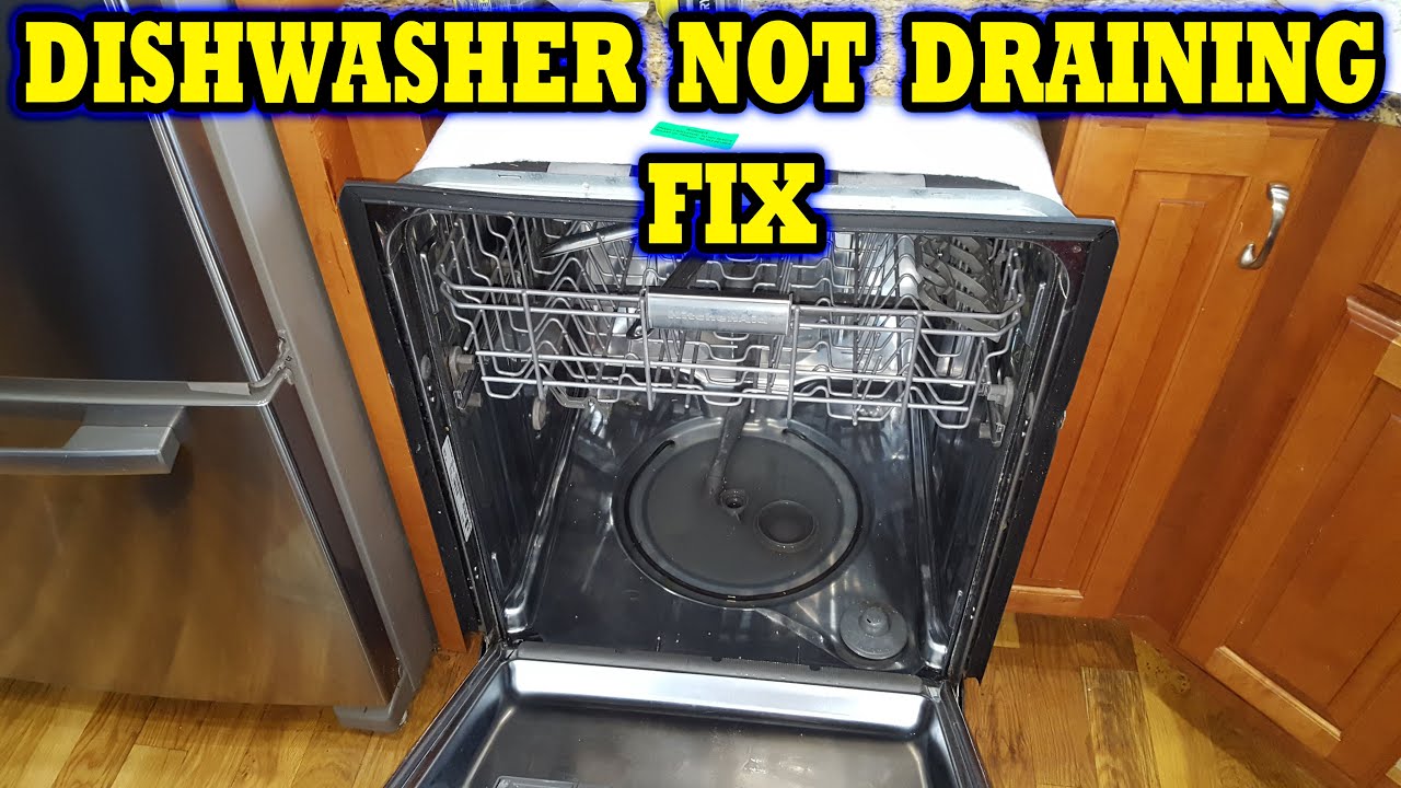 dishwasher-not-draining-fix-d-i-y-kitchenaid-whirlpool-youtube