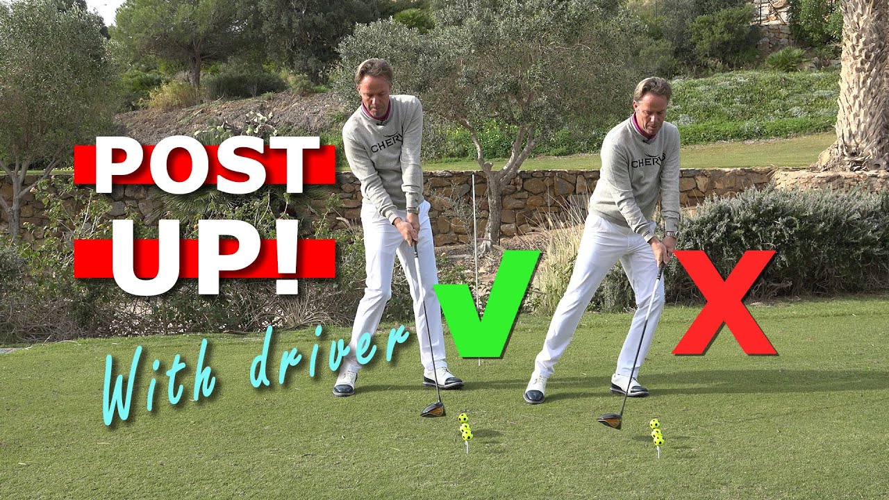Post up with your driver to get more distance - Simple golf lesson