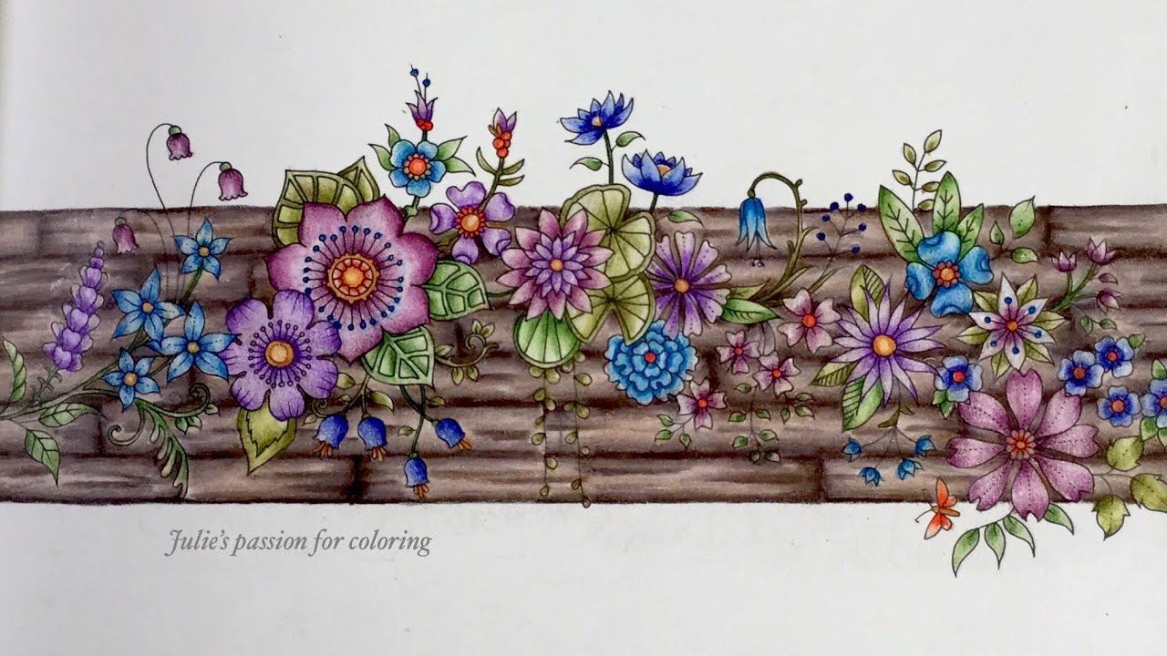 World Of Flowers By Johanna Basford Prismacolor Pencils Color Along Youtube