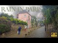 4k romantic rainy walk to montmartre paris unfiltered  hidden gems and sights