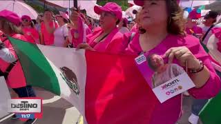 La 'Marea Rosa' llenó el Zócalo CDMX con decenas de miles de simpatizantes | Imagen Noticias Fin