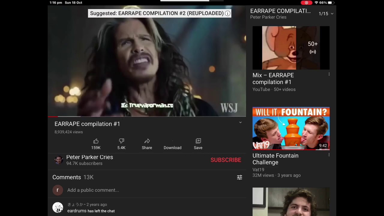 dream on but it’s so loud that it’s an crunchy earrape