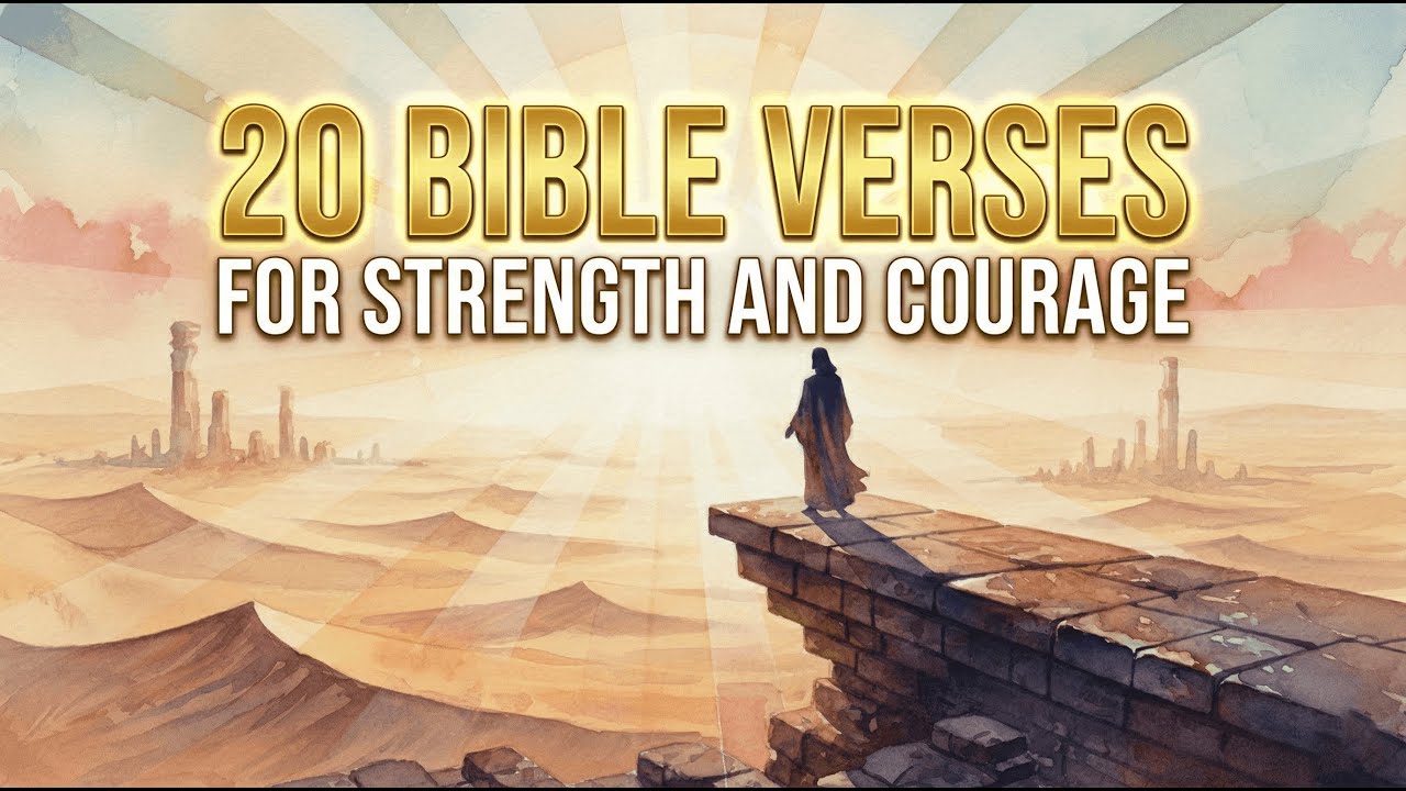 20 Bible Verses for Strength and Courage | The Architecture of Strength | WEB ✨🛡️