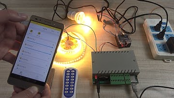 How to control LED strip or 220v lamp by KC868-D8 dimmer controller