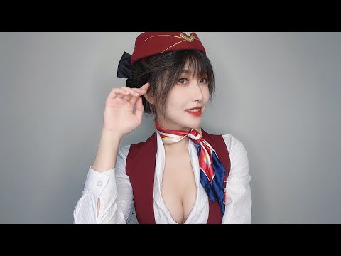 空姐角色扮演哄睡Air hostess helps you relax on airplane ✈️ (Role play ASMR)