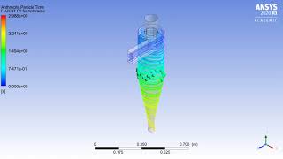 Cyclone separator- Particle residence(Size = 10 micron)