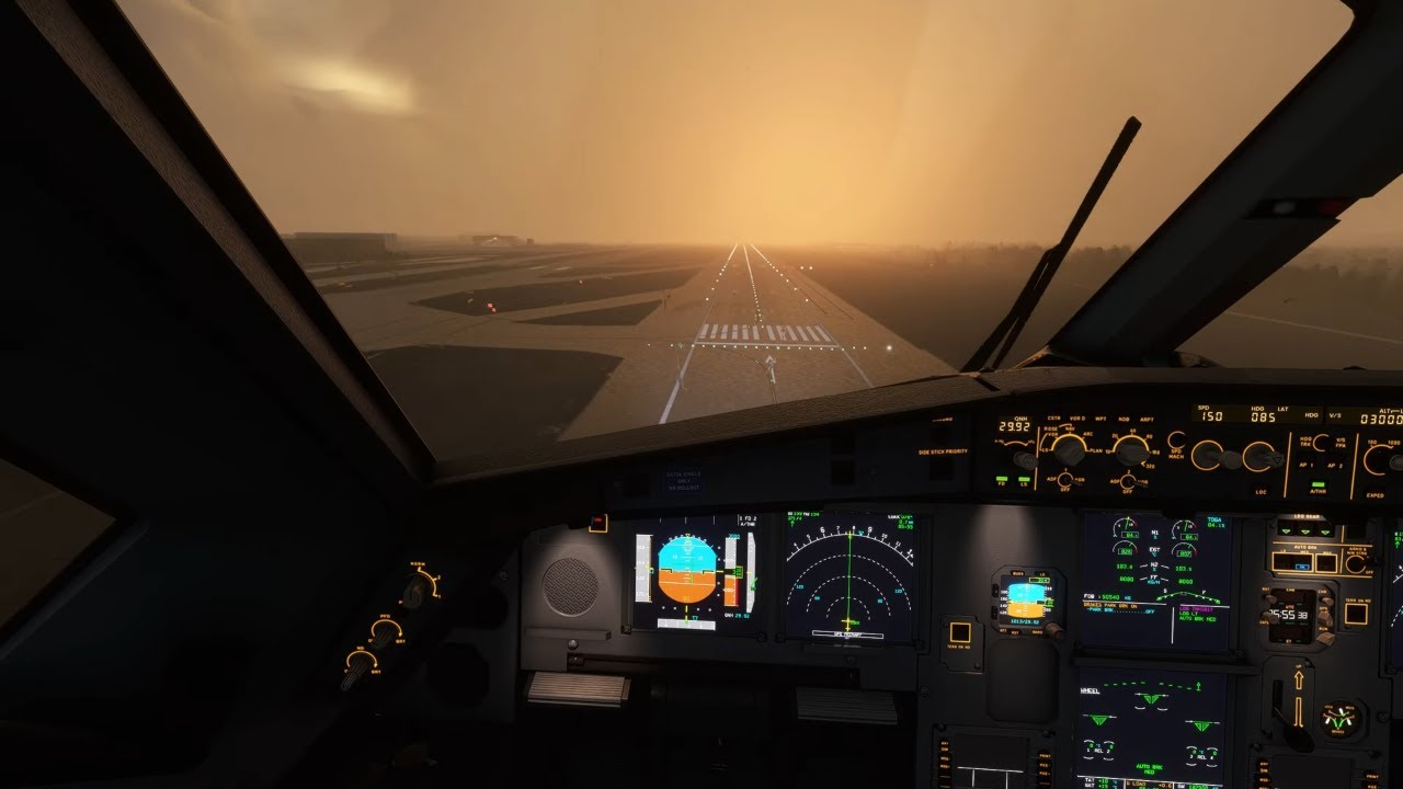 ULTRA REALISTIC Cockpit View Landing at London Gatwick in the Rain | MSFS 1440p
