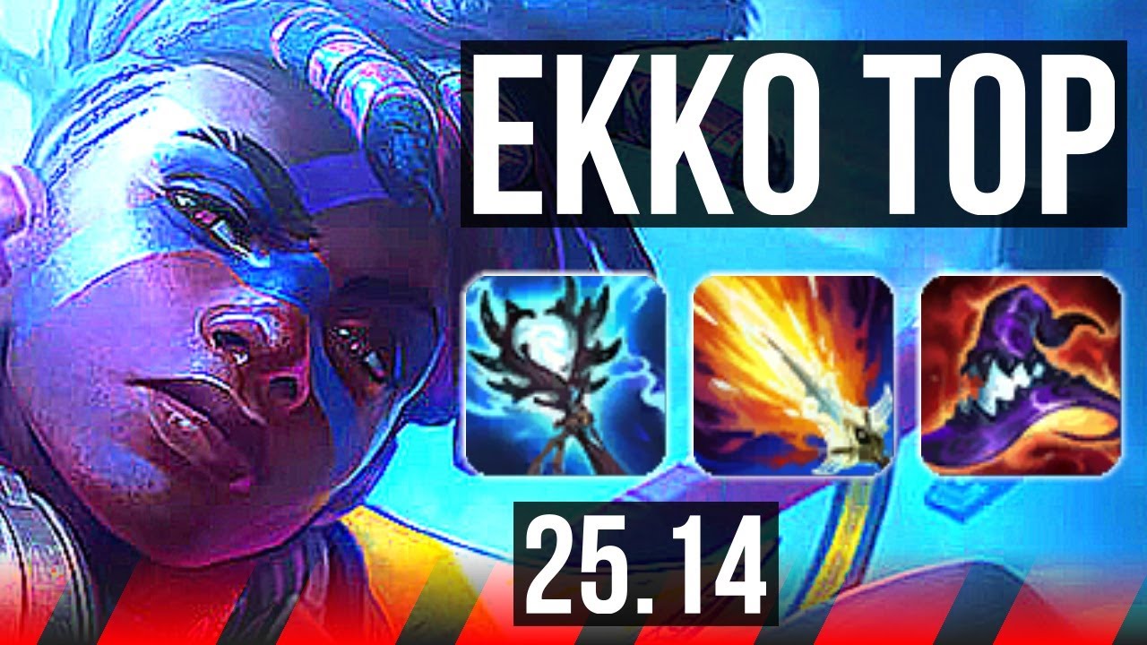 EKKO vs AMBESSA (TOP) | 1600+ games, 8/3/9 | KR Master | 25.14