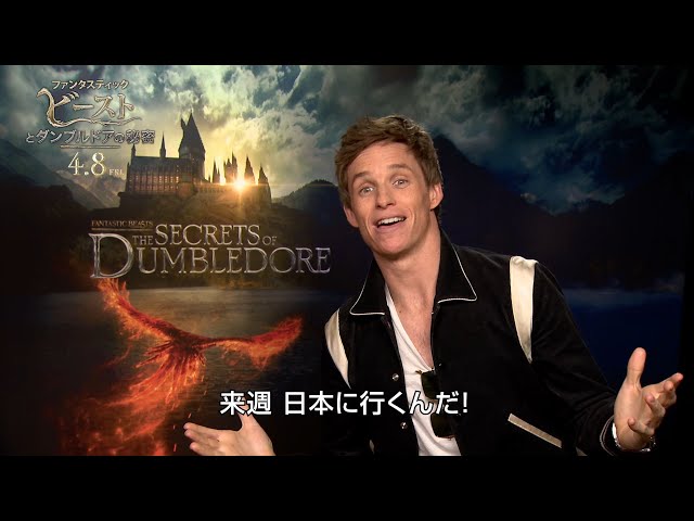 エディ・レッドメイン、来日が嬉しくてたまらない!『ファンタスティック・ビーストとダンブルドアの秘密』コメント映像