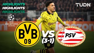 HIGHLIGHTS | Dortmund (3)2-0(1) PSV | UEFA Champions League 2023/24 - 8vos | TUDN