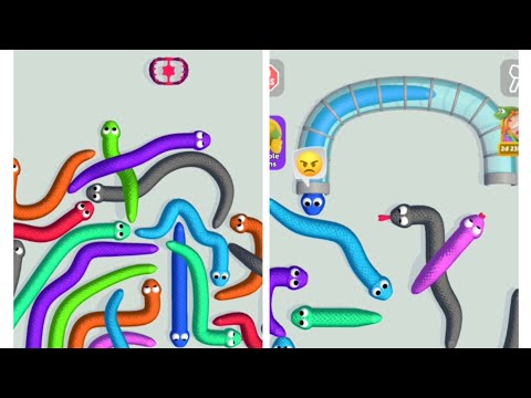 Brain game|Tangled snake puzzle game|Level 61-62 with challenge stages